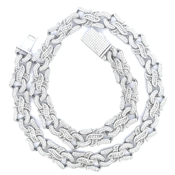 KYRAN 19.99 CTW 20" RHODIUM MOISSANITE ICED OUT CHAIN | 997141